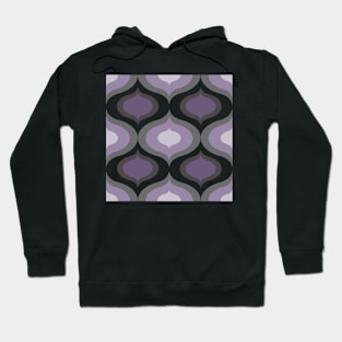 Abstract pattern in white , violet and grey tones Hoodie